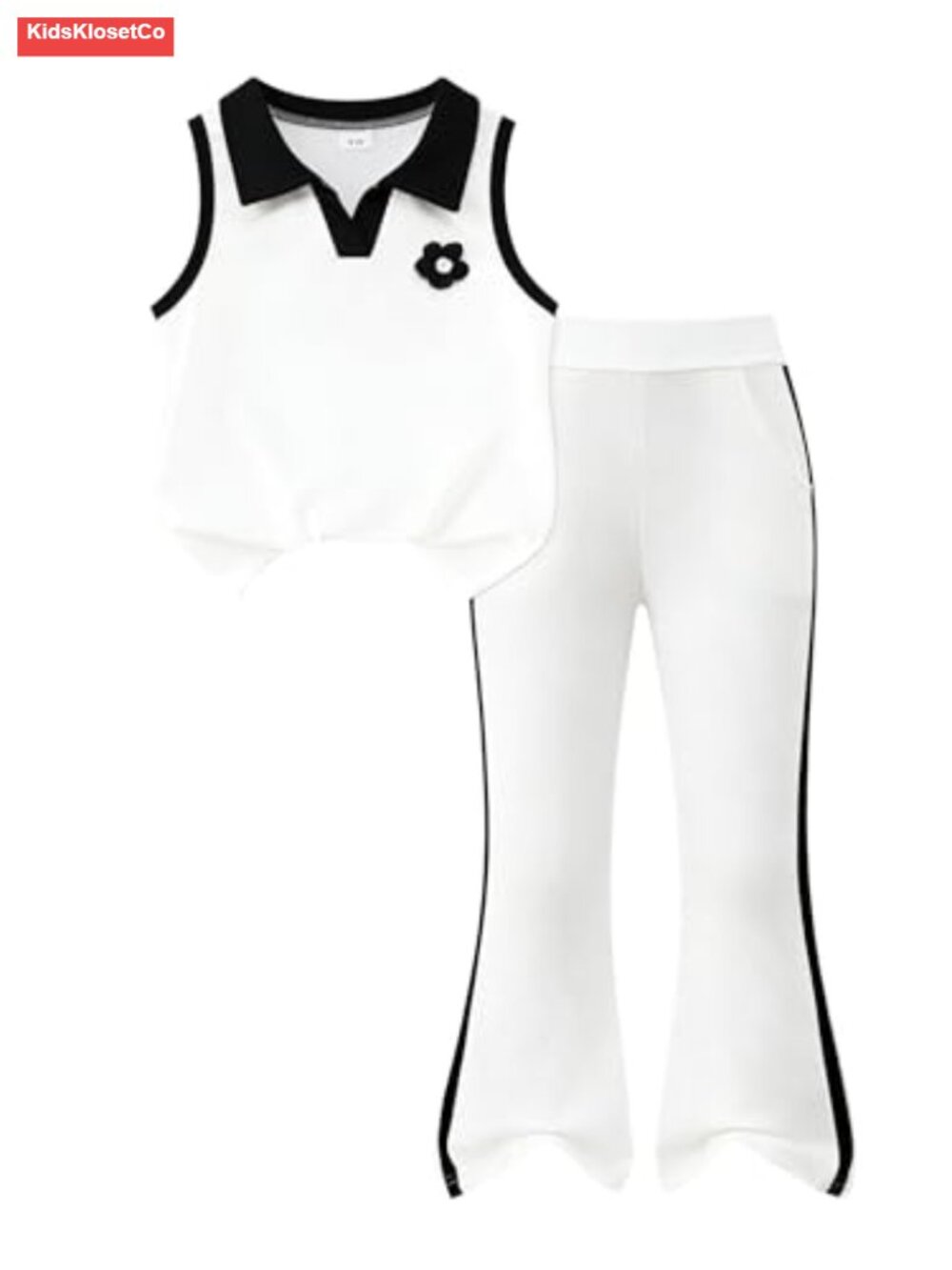 Girls Cotton Blend Floral Top & Pants 2-Piece Summer Outfit Set